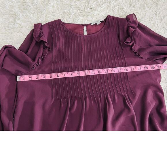 Alison Joy Women's Size M Purple Lightweight Blouse Baby Doll Blouse #0376 - Picture 9 of 10